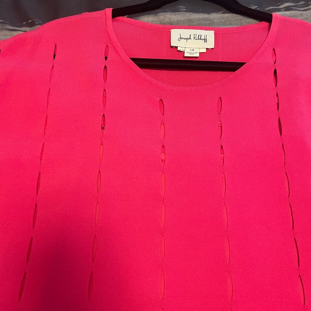 Joseph Ribkoff Car Wash Fuchsia Sweater size L - Picture 2 of 9